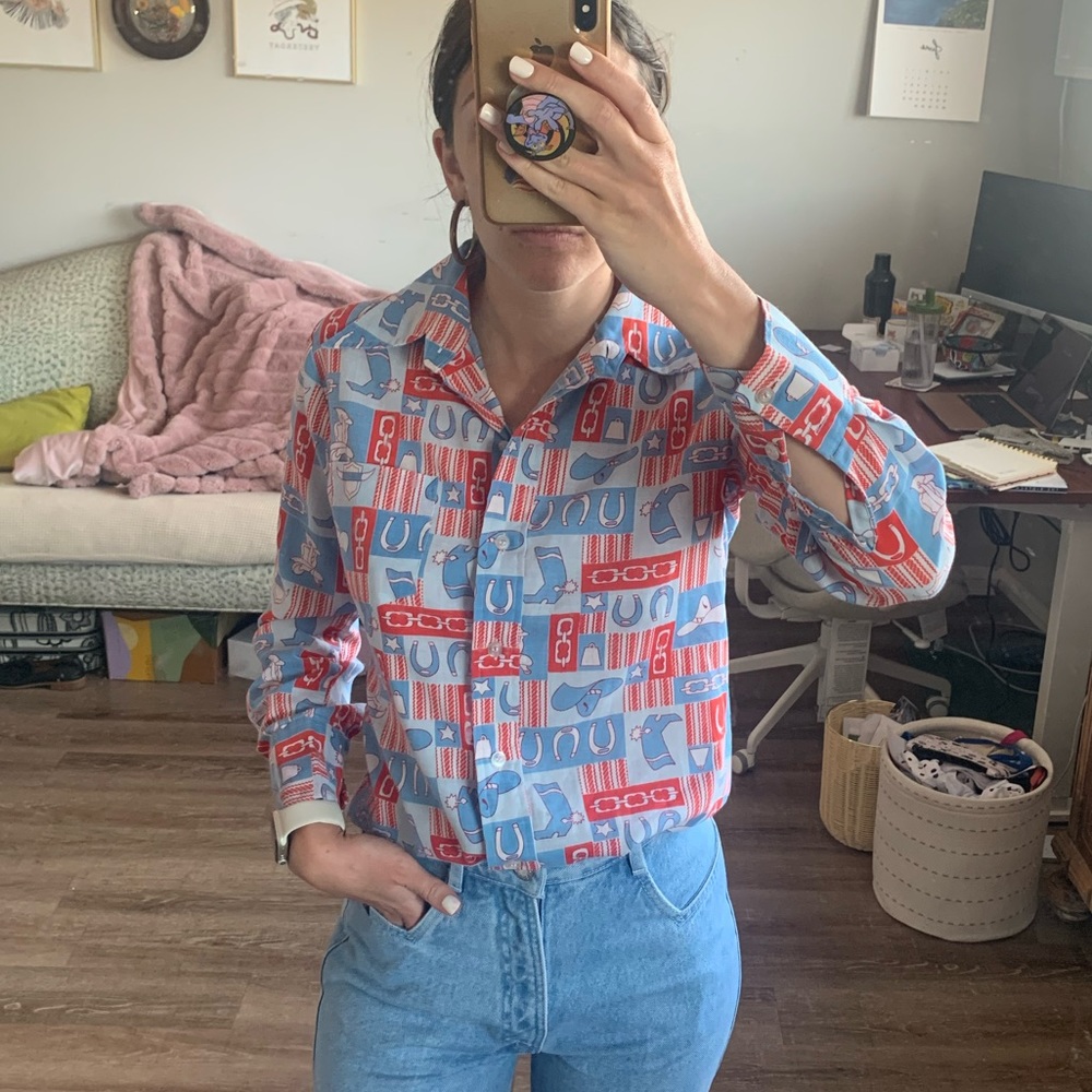 Vintage Western Shirt - Size S